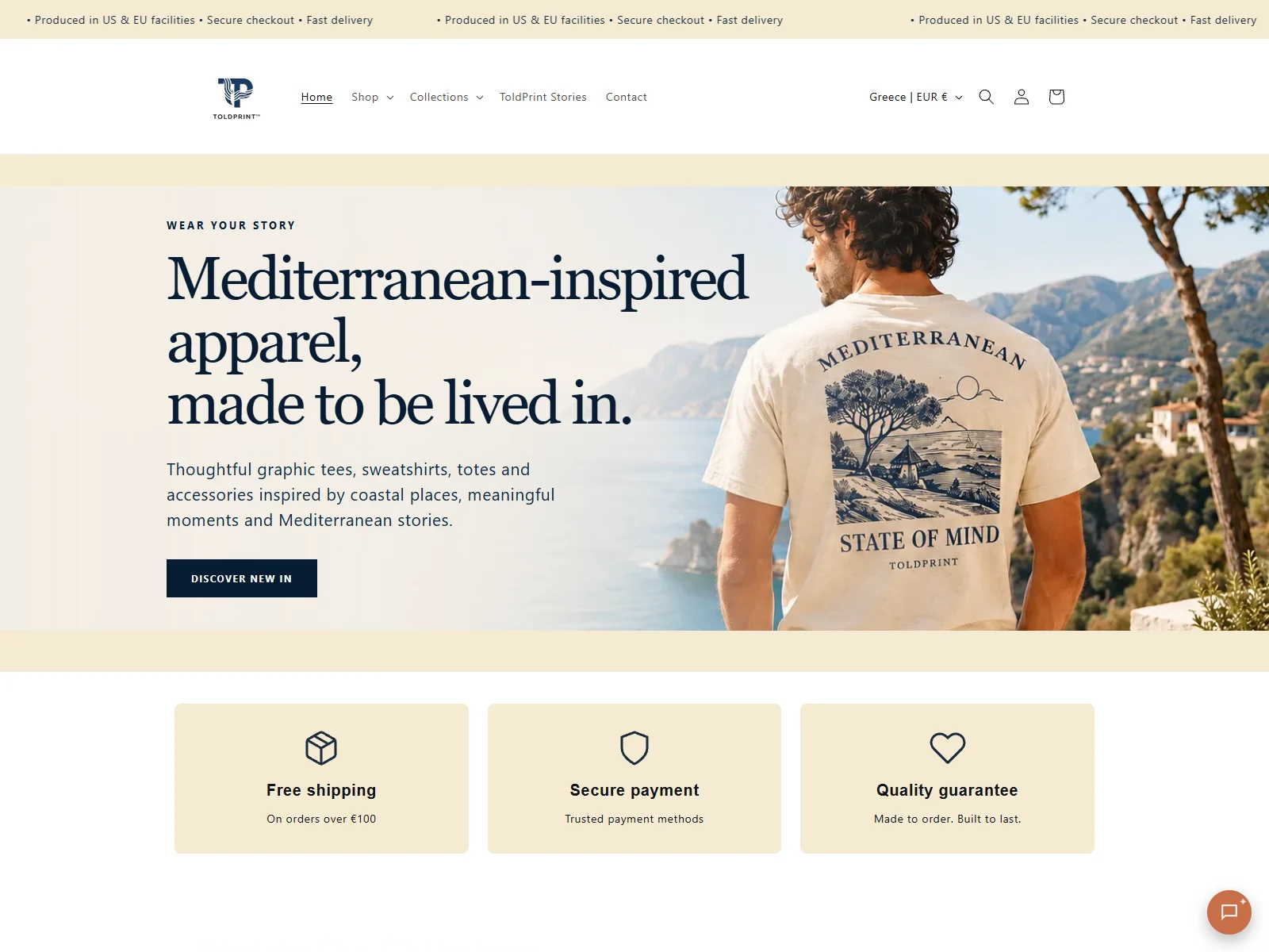ToldPrint Shopify brand project